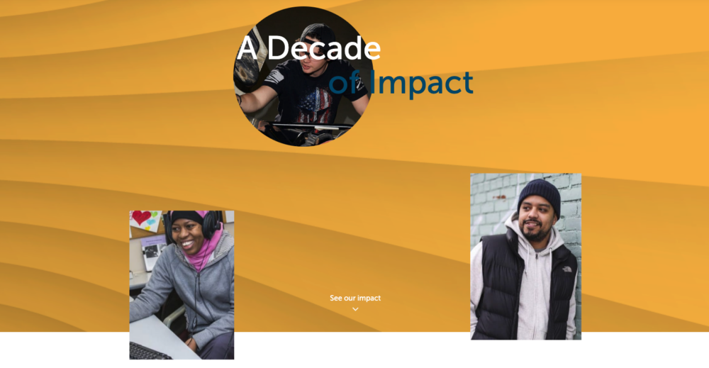 decade of impact website screenshot